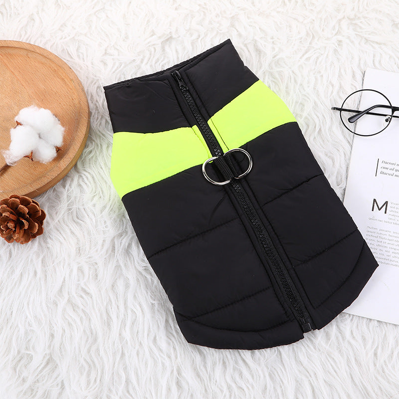 Color: green, size: 3XL - Autumn And Winter Pet Ski Wear Dog Outdoor Coat Vest Breathable Pet Supplies Coat