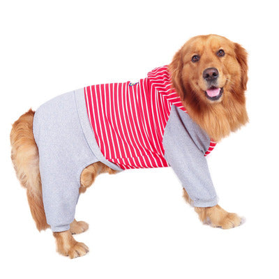 Color: Red, Size: 30 - Big Dog Autumn And Winter Four-legged Medium And Large Dog Golden Retriever