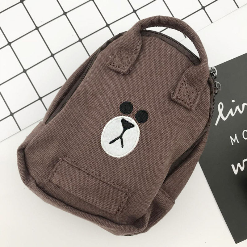 Color: Brown, style: Small - Dog Carrying Bag Pet SchoolbagPet Backpack Duckling Backpack Pet Bag