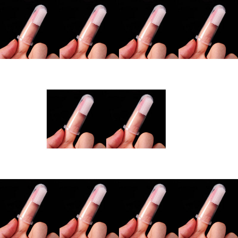 quantity: 10pcs - Super Soft Pet Finger Toothbrush Cleaning Supplies